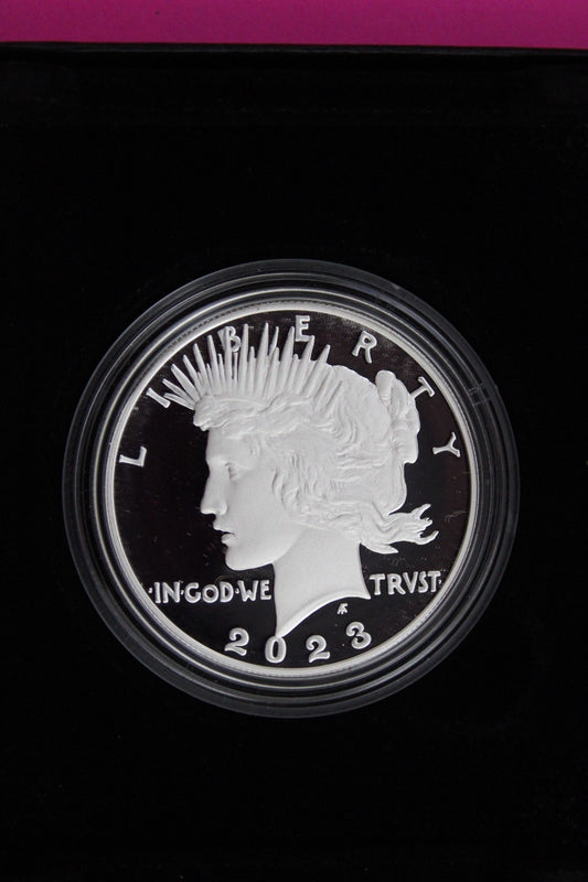 Gem Deep Cameo Proof 2023 S Peace Silver Dollar 999 Fine Mint Box & COA 6076