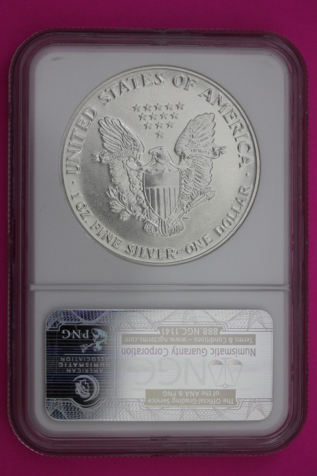 1986 MS 69 Silver Eagle 1 OZ .999 Silver NGC Certified Graded Authentic 240
