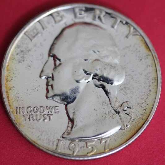 Toned 1957 Proof George Washington Quarter Exact Coin Shown  157