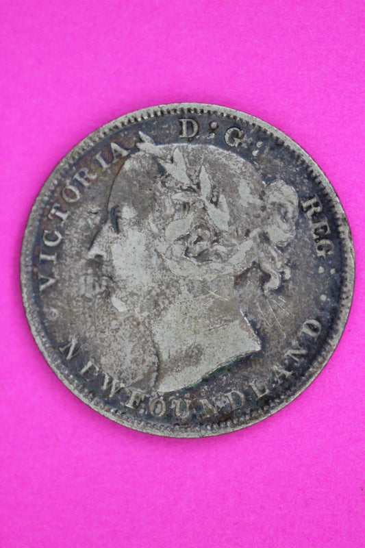 1896 Newfoundland Canada 20 TWENTY Cent Silver Coin Guaranteed Authentic 2236