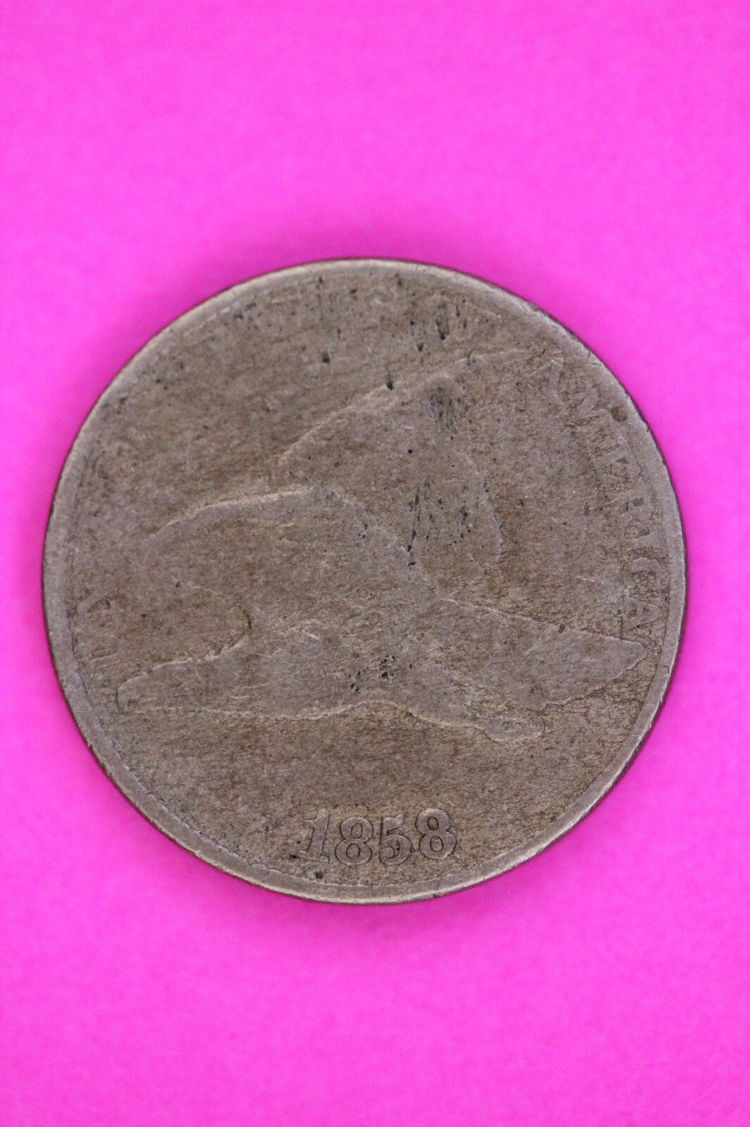 1858 Flying Eagle Cent Penny Exact Scarce Early Tpe Coin In The Pictures 92