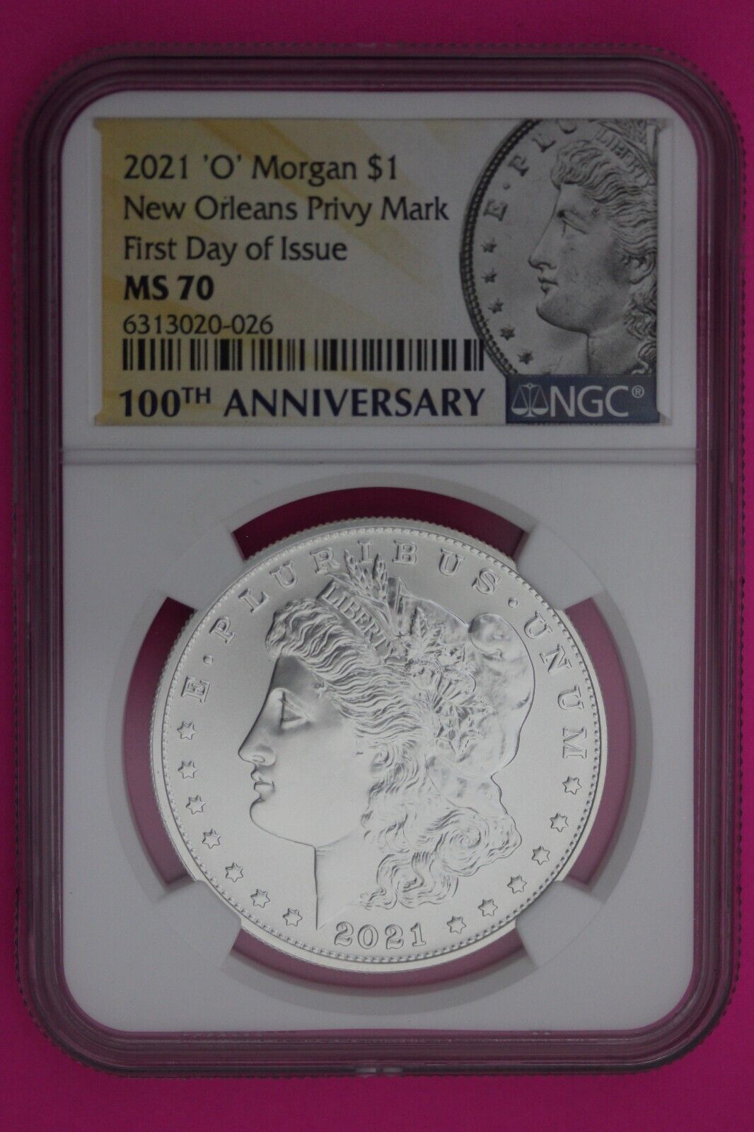 Rare 2021 O MS 70 New Orleans Privy Mark Morgan Silver Dollar NGC 1rst Day 633