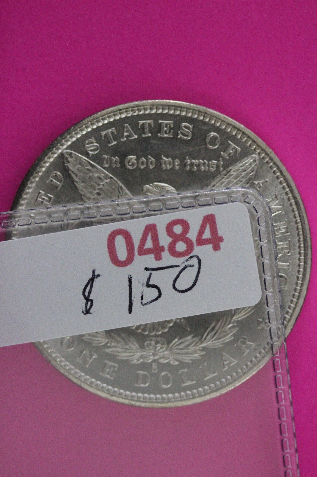 1880 S Morgan Lady Liberty Semi Key Date Silver Dollar Coin Authentic 0484N