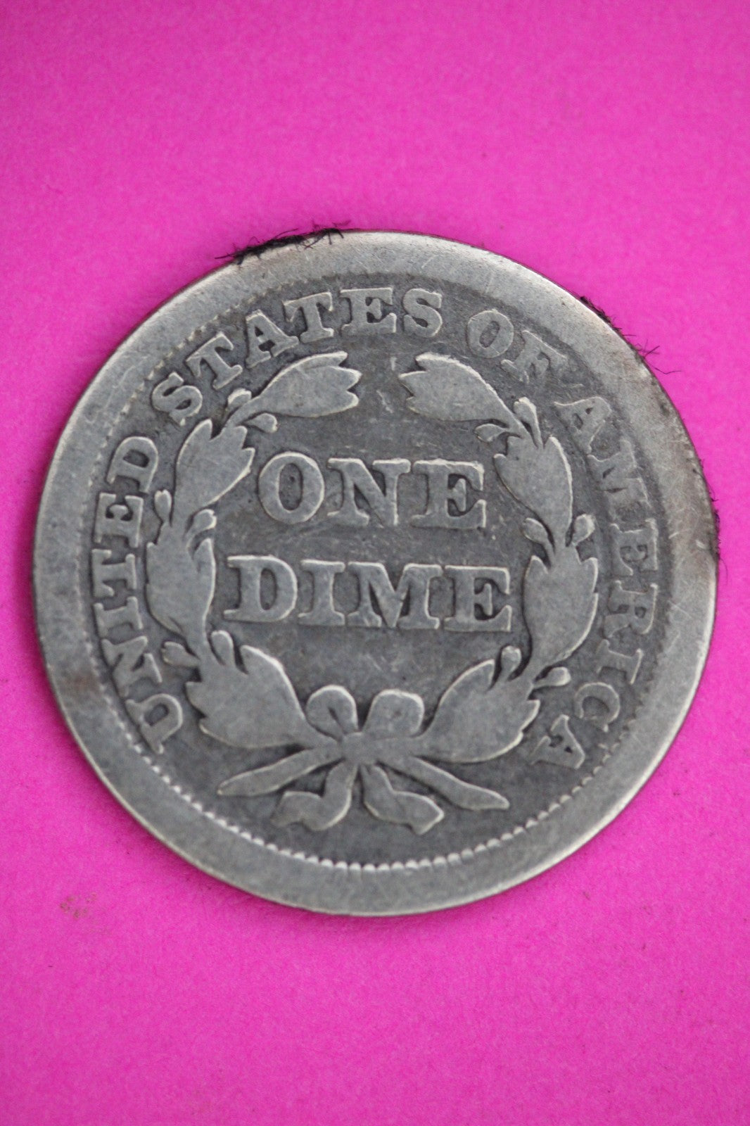 1854 P Seated Dime Silver Exact Coin Shown Low Grade Filler Damaged Bent 2763