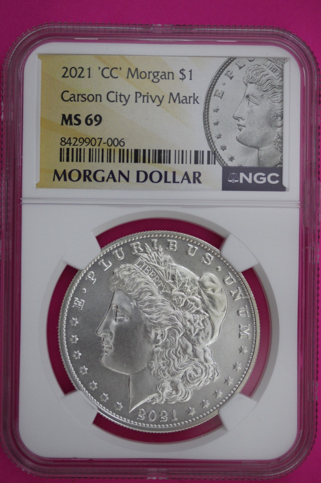 2021 CC Privy Mark MS 69 Morgan Silver Dollar NGC Authentic Certified Graded 403