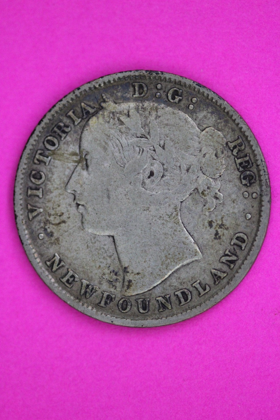 1874 Newfoundland Canada 20 TWENTY Cent Silver Coin Guaranteed Authentic 2238