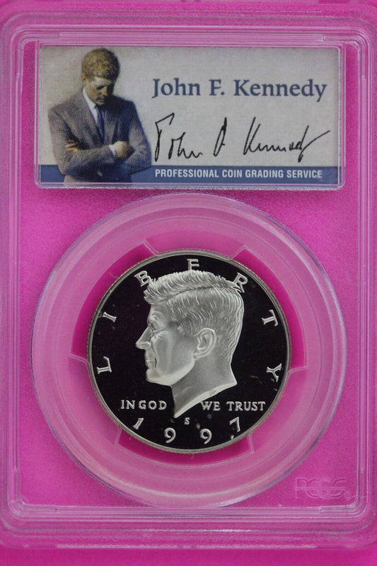 1997 S PR 69 Deep Cameo John Kennedy Clad Half Dollar JFK Label PCGS Slab 334