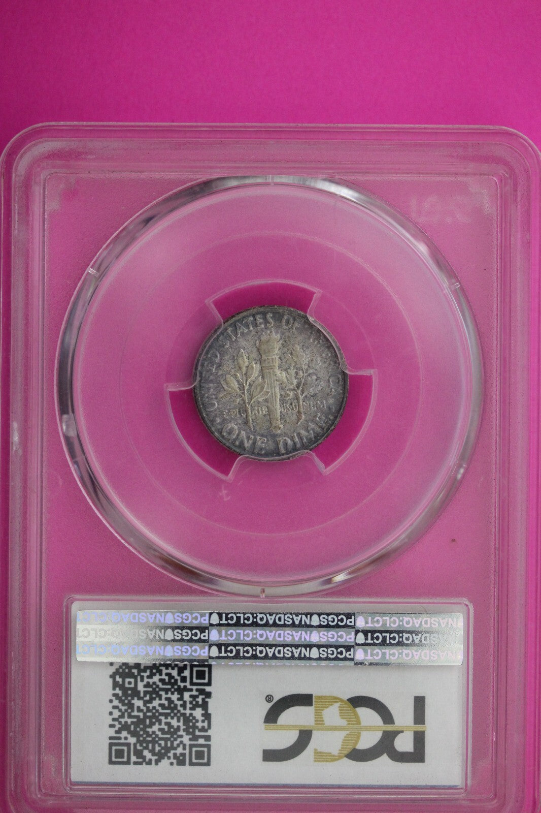 Toned 1957 P MS 66 Roosevelt Silver Dime PCGS Certified Authentic Slab Coin 388