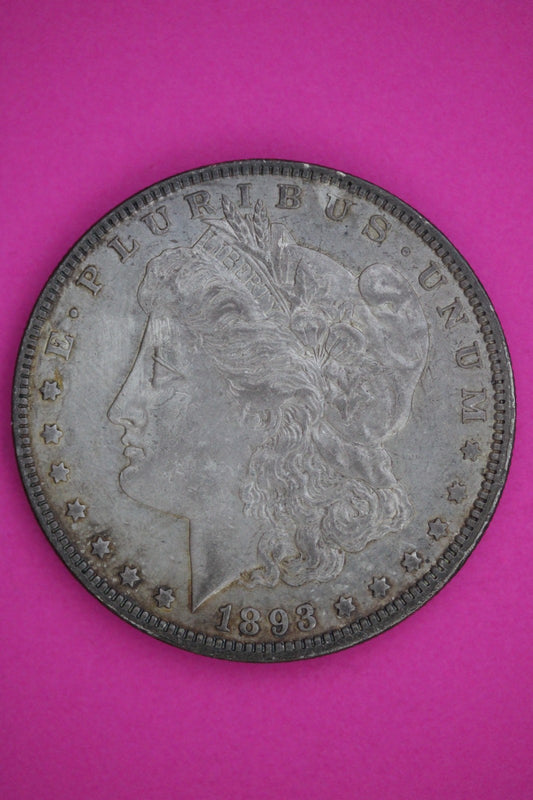 1893 P Morgan Liberty Silver Dollar Guaranteed Authentic & Genuine Coin 2588