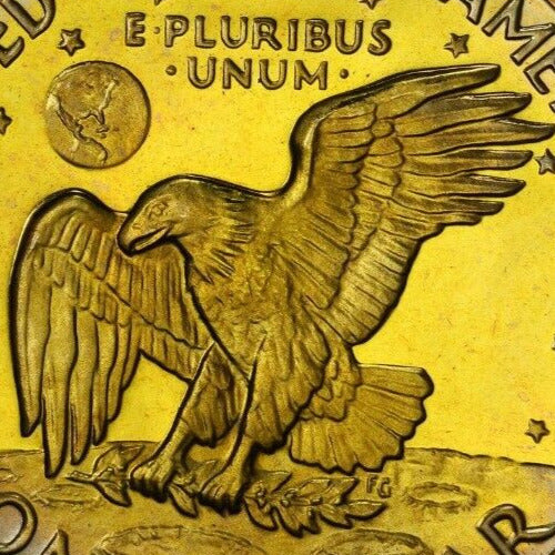 Toned Color 1974 S PR 67 Silver Ike Eisenhower Dollar PCGS Trueview Slab 220