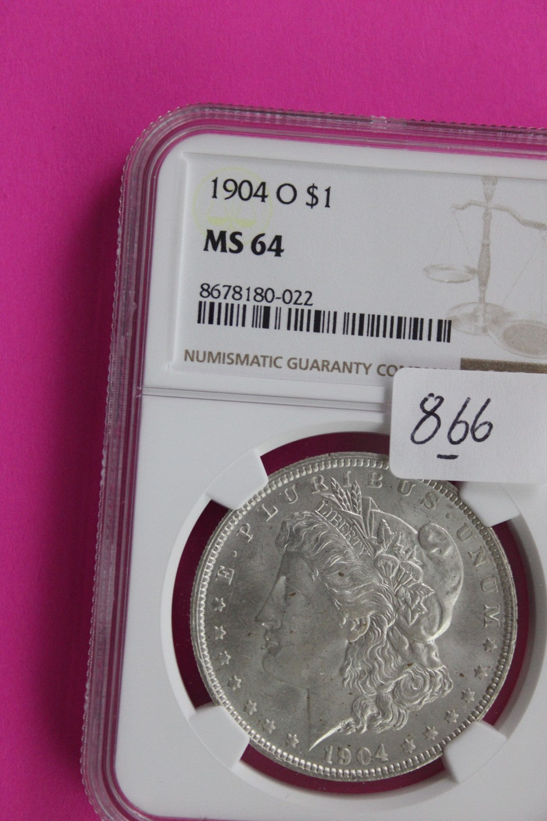 1904 O MS 64 Liberty Morgan Silver Dollar NGC Certified Graded Authentic 866