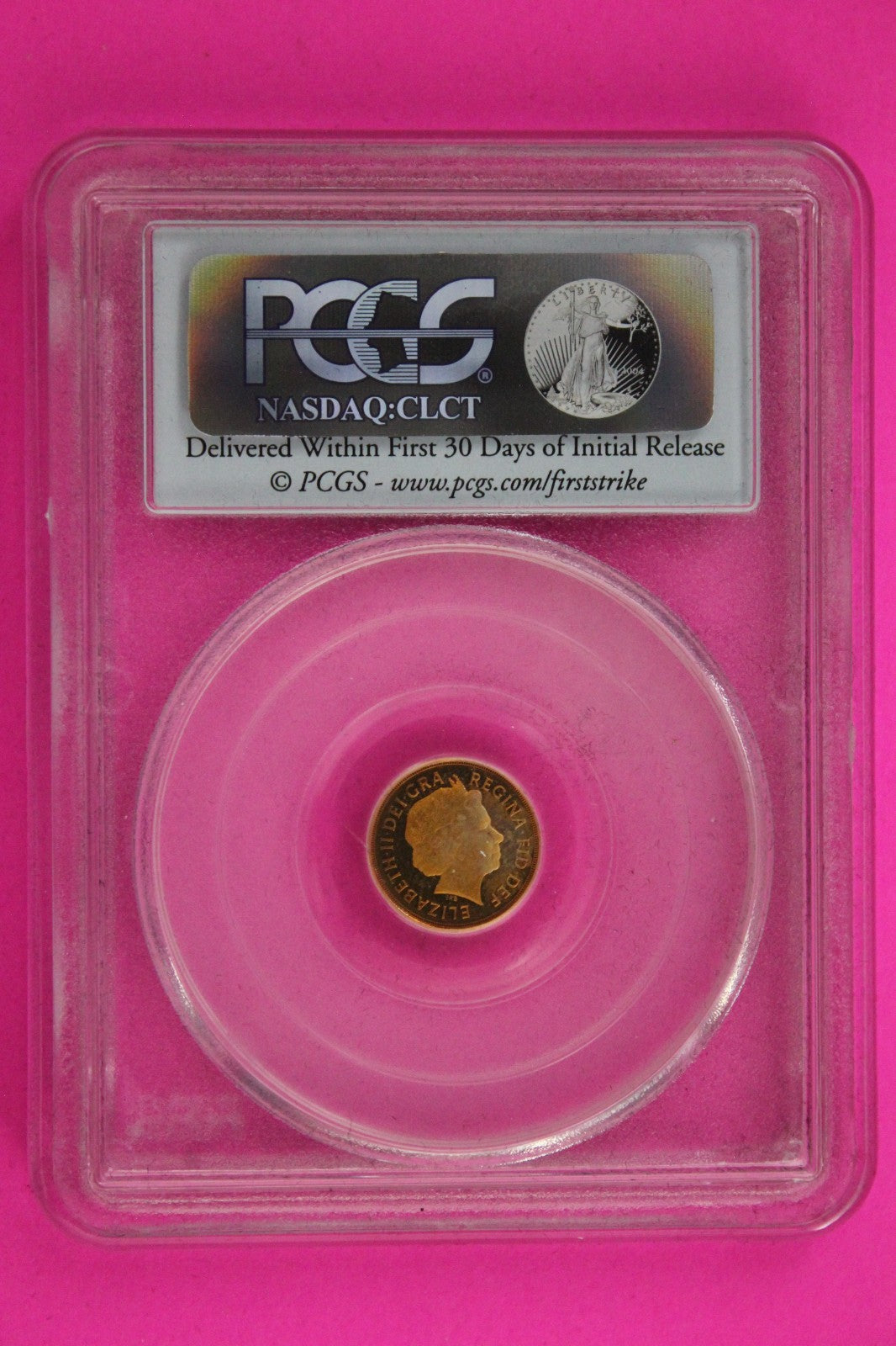 2012 Gem Proof Great Britain 1/4 Soverign .059oz AGW Gold Coin PCGS COA 6005