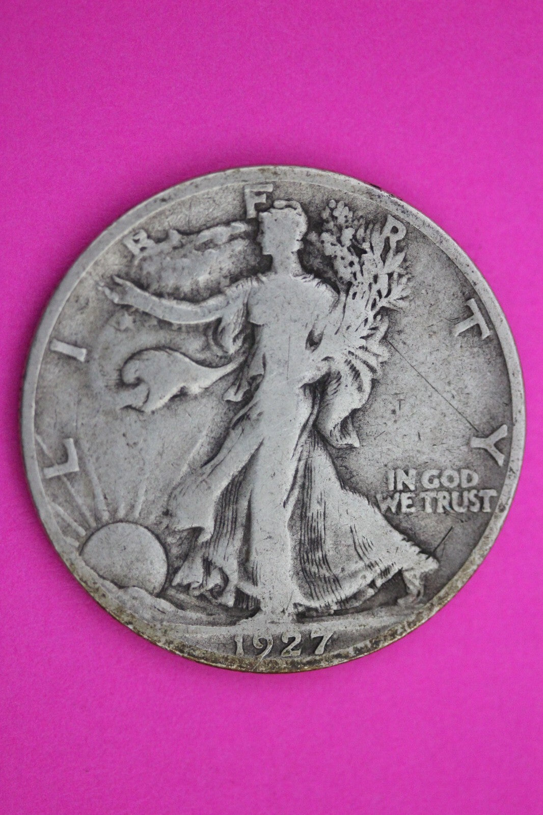 1927 S Walking Liberty Half Dollar Scarce Semi Key Date Silver Walker Coin 0011