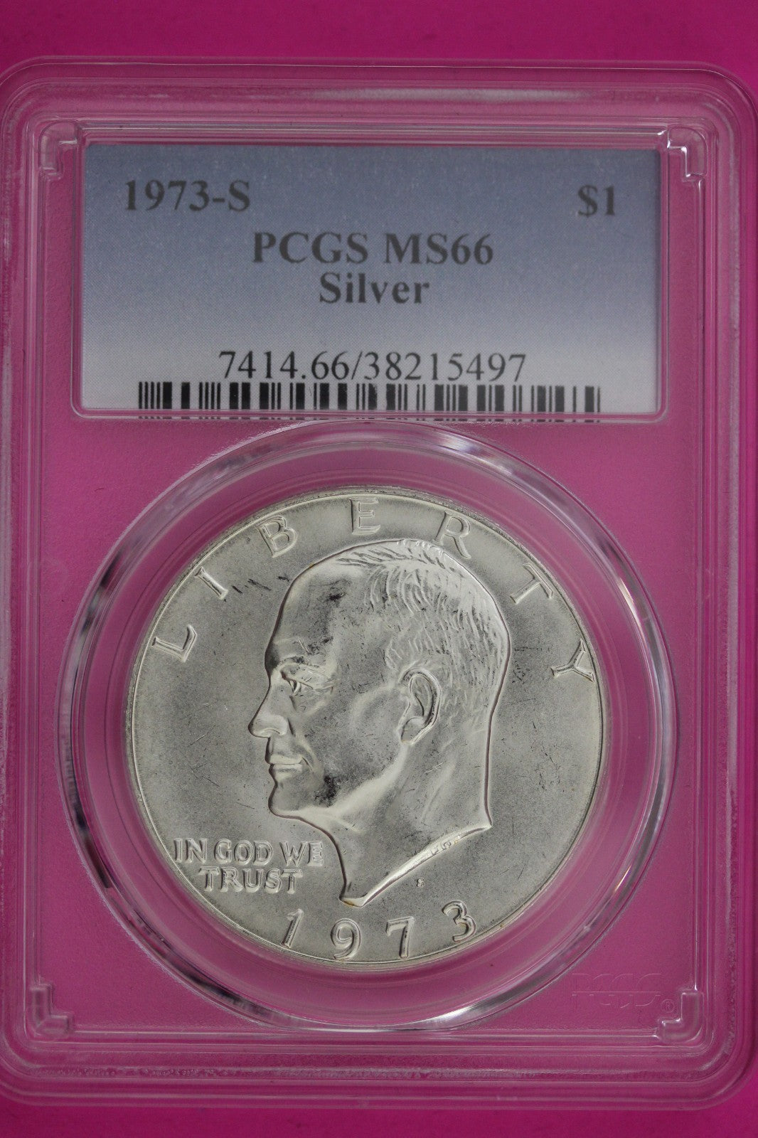 1973 S MS 66 Silver Ike Eisenhower Dollar PCGS Certified Graded Authentic 1196
