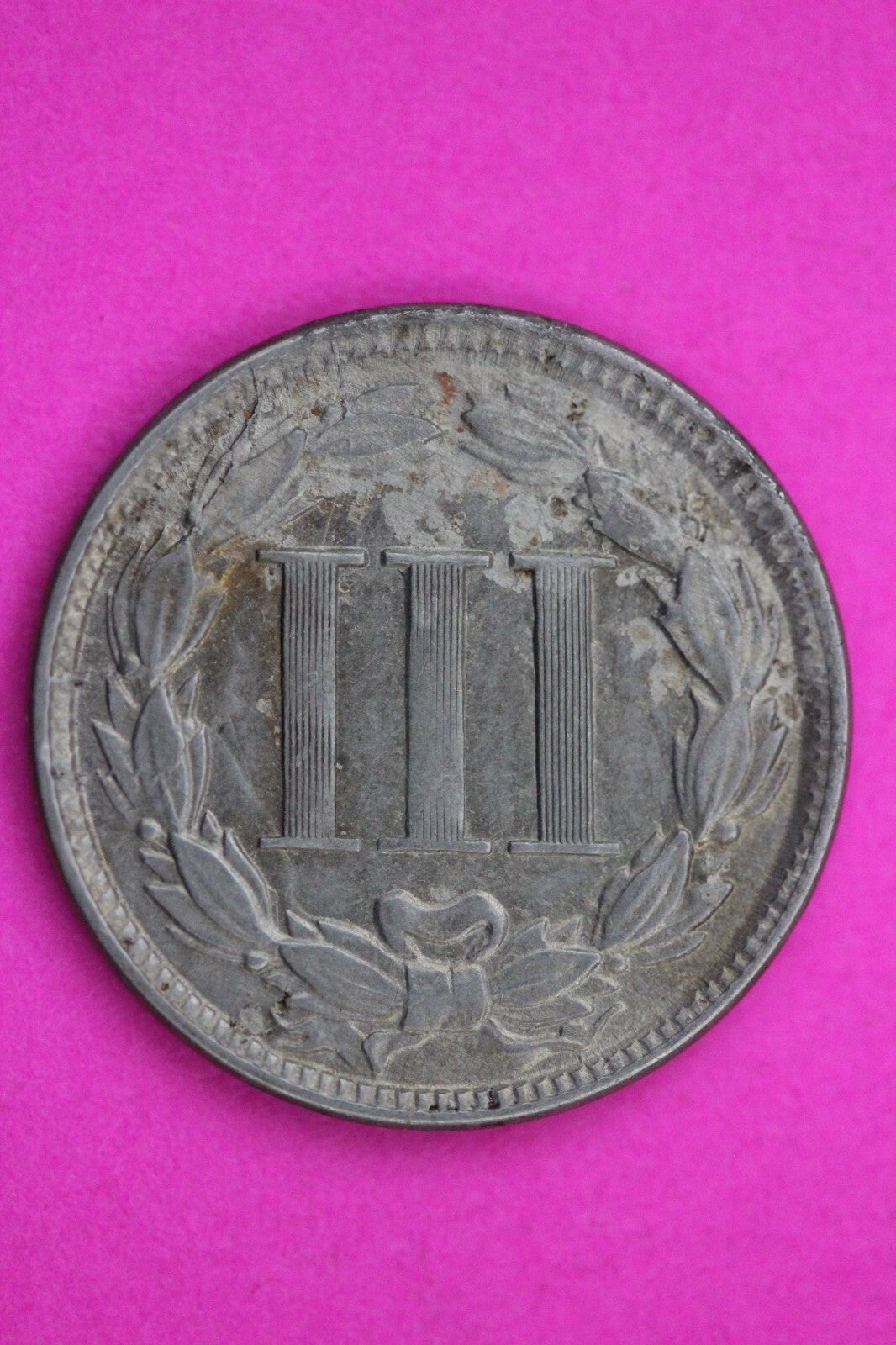 Hi Grade 1865 Three 3 Cent Nickel Scarce Semi Key Date Coin Same Coin In Pic 265