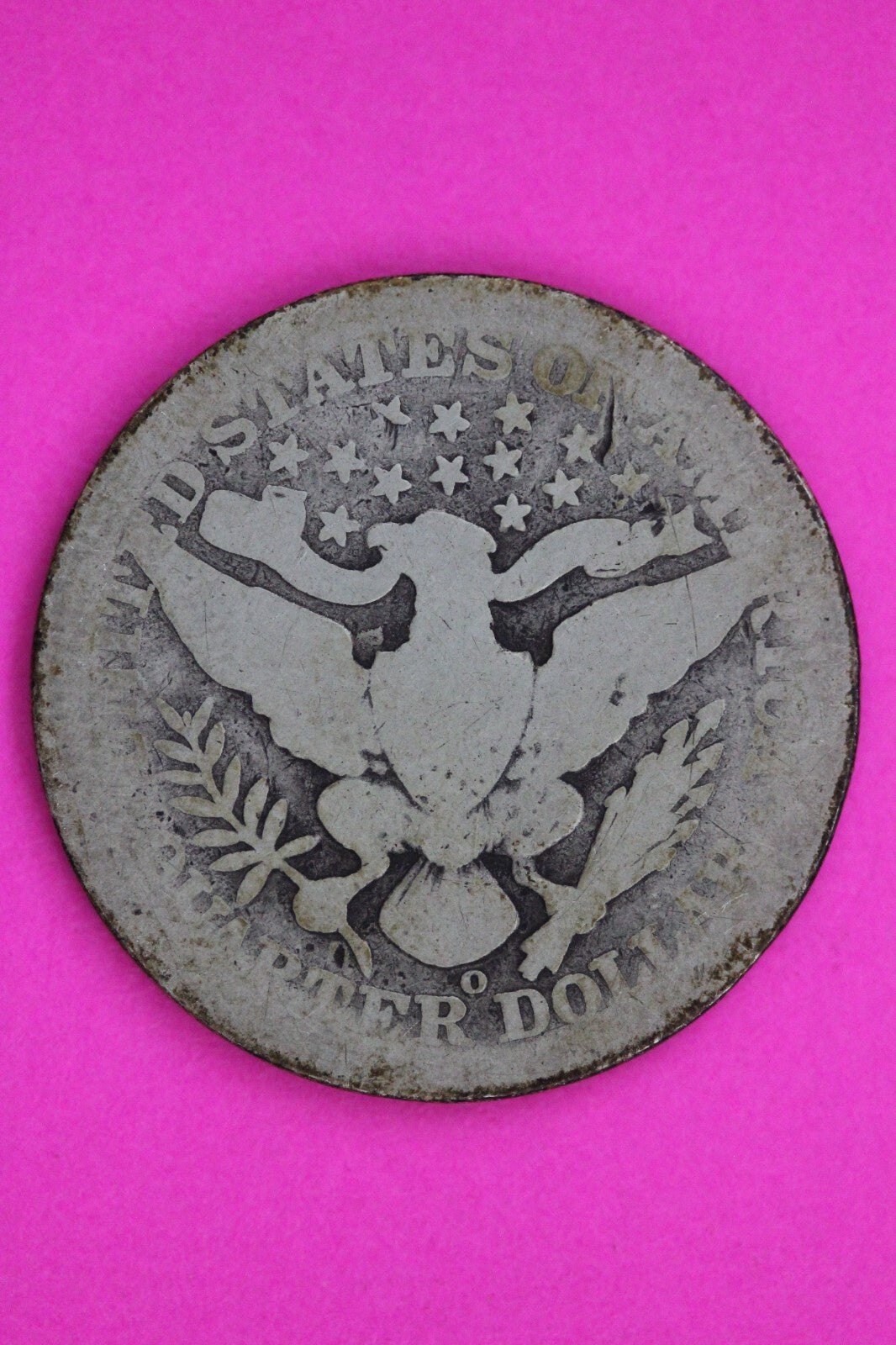 1909 O Barber Liberty Silver Quarter Guaranteed Authentic & Genuine Coin 1382