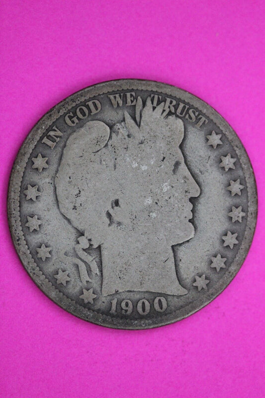 1900 P Barber Liberty Half Dollar Silver Coin You Get The Coin In Pics TOM 44