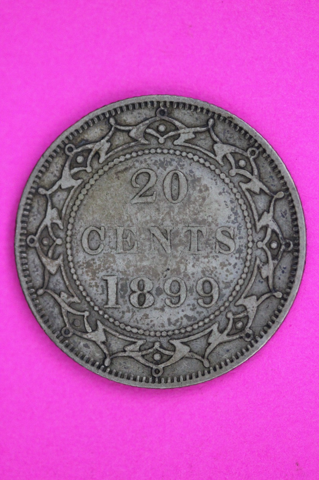 1899 Newfoundland Canada 20 TWENTY Cent Silver Coin Guaranteed Authentic 2241