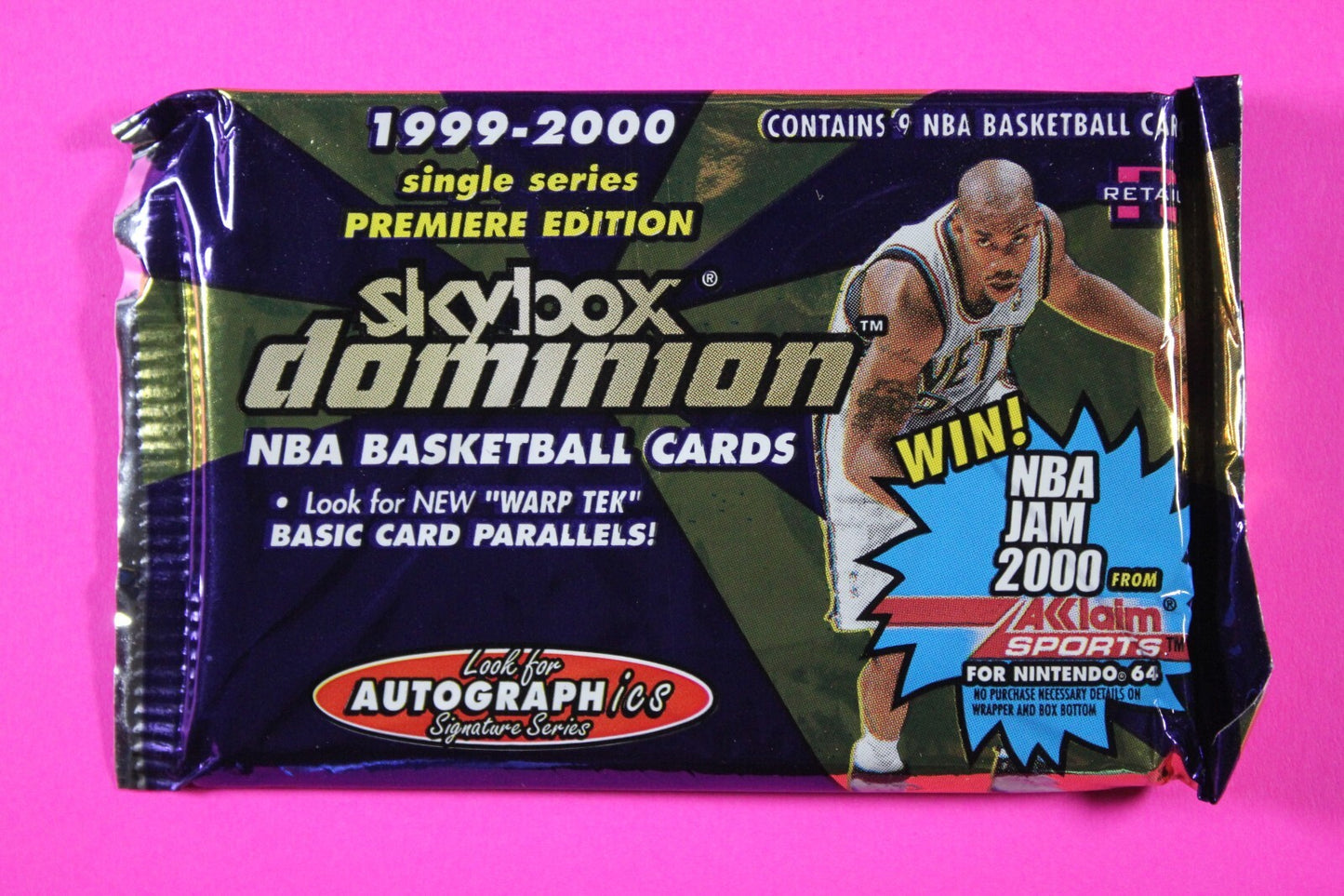 Rare 1999-2000 Skybox Dominion NBA Basketball Retail Pack Exact Pack In Pic 6028