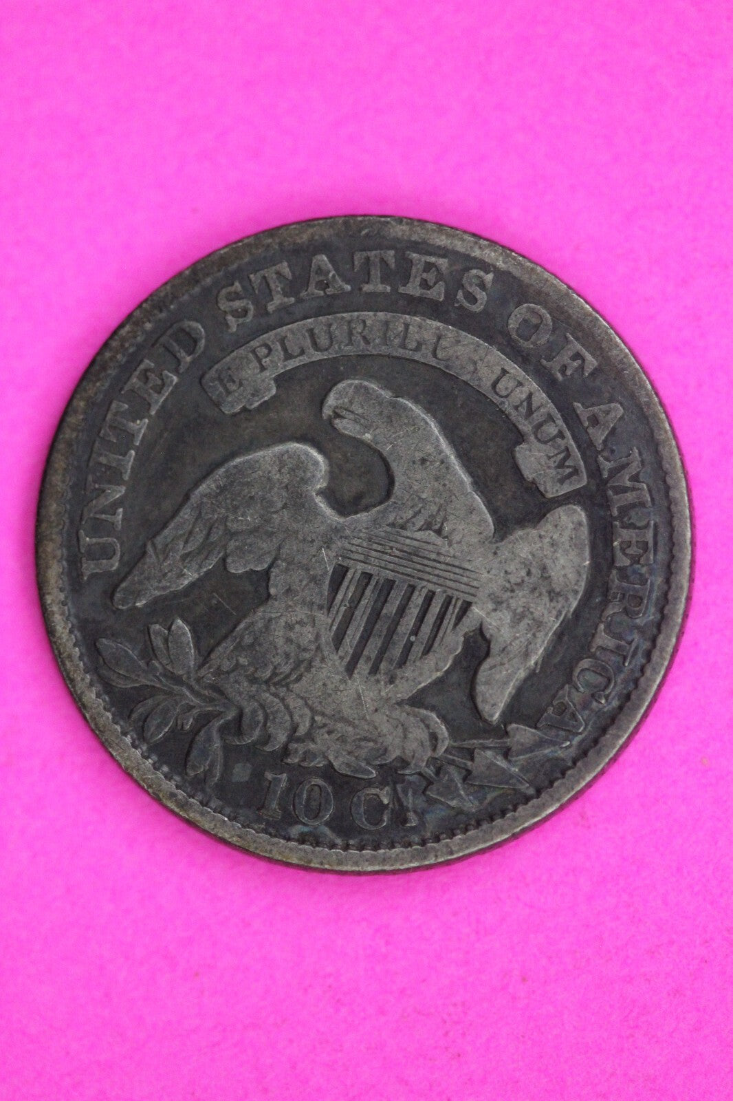 1833 Bust Capped Dime Lady Liberty Silver Coin Guaranteed Authentic Genuine 1419