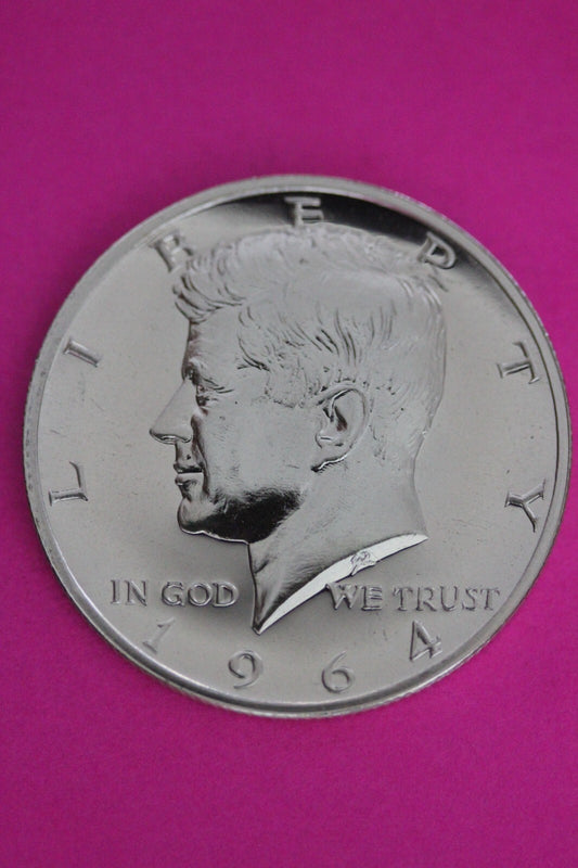 Accented Hair 1964 Proof John F Kennedy Silver Half Dollar Milk Spots N474