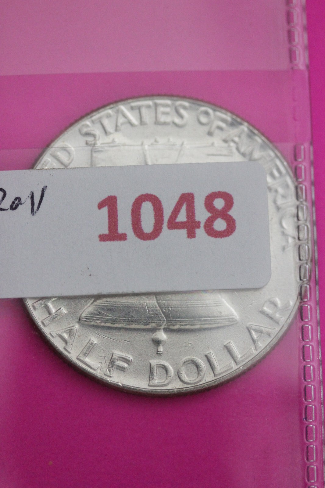 End Of Roll Toned 1960 P Ben Franklin Silver Half Dollar FBL Authentic Coin 1048