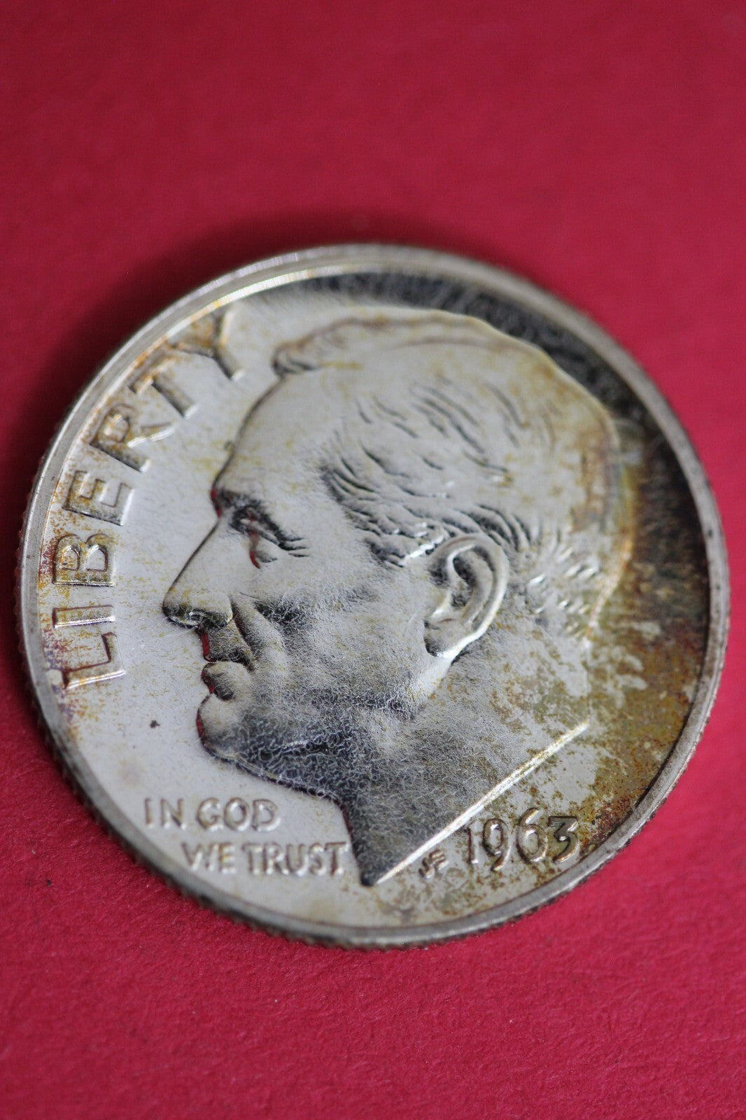 Toned 1963 Silver Proof Roosevelt Dime Exact Coin Shown Fast Shipping OCE 89