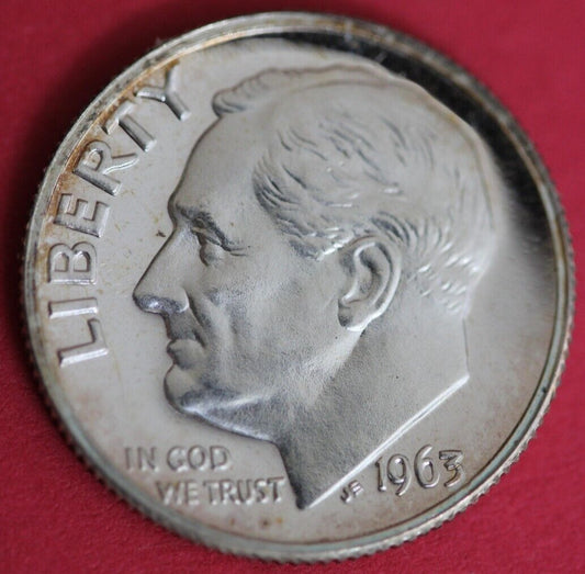 1963 Silver Proof Roosevelt Dime Exact Coin Shown Fast Shipping OCE 122