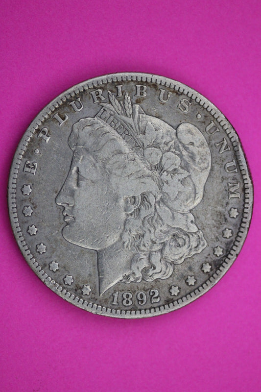 1892 S Morgan Lady Liberty Rare Date Silver Dollar Guaranteed Authentic 0178N