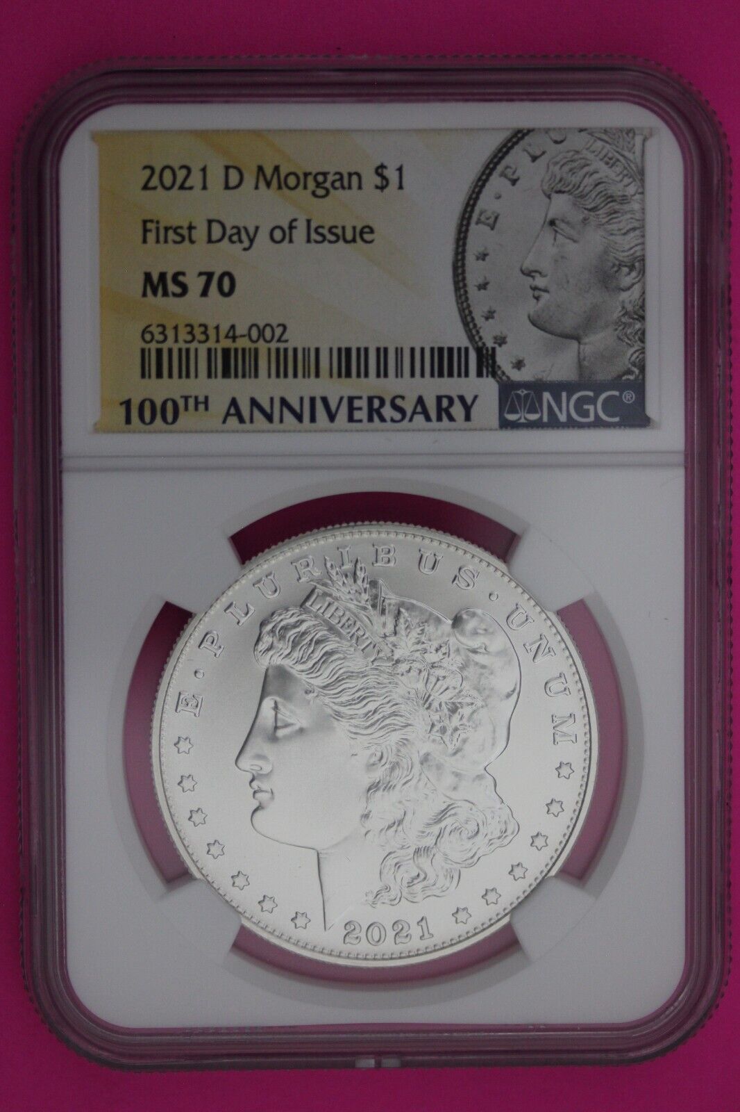 Very Rare 2021 D MS 70 Morgan Silver Dollar NGC Graded Certified 1rst Day 649