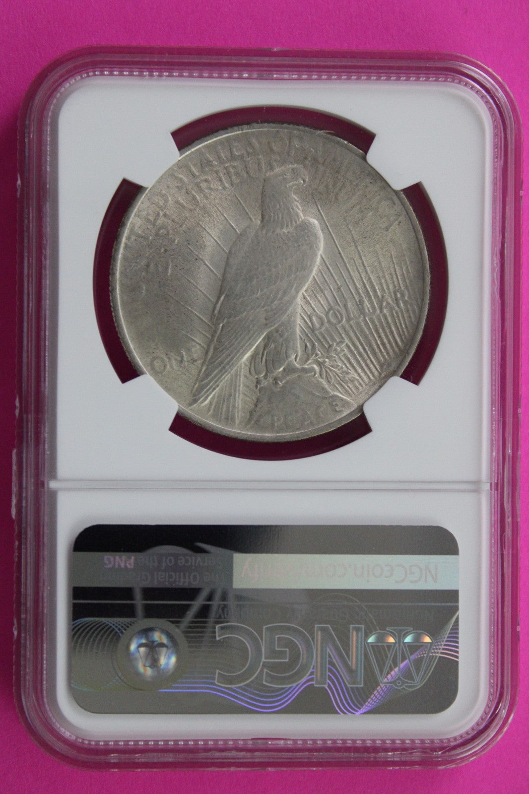1924 P MS 63 Liberty Peace Silver Dollar NGC Certified Graded Authentic 725