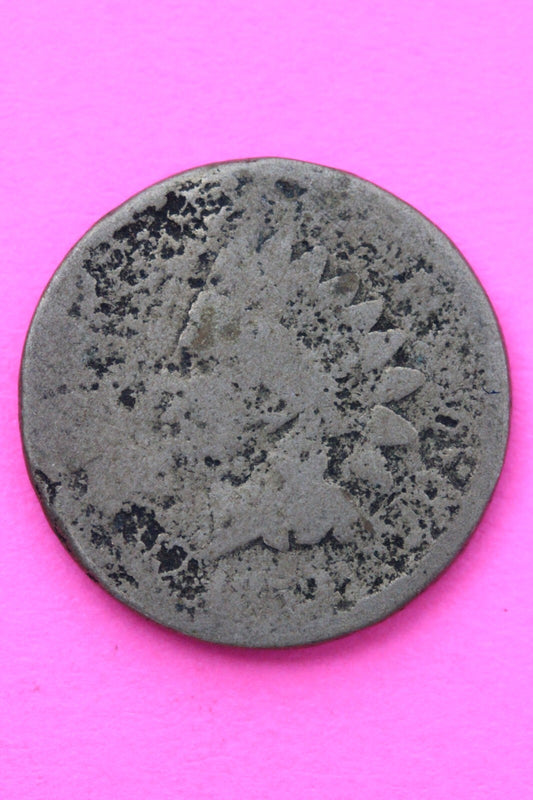 1859 Copper Nickel Indian Head Cent Penny Exact Early Type Coin Pictured 92