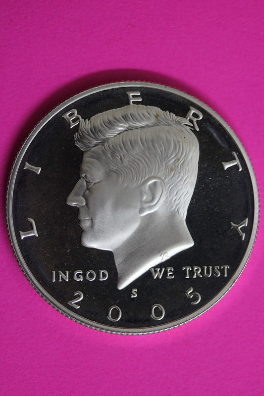 GEM Proof Silver 2005 S John F Kennedy Half Dollar Exact Coin Shown Tom 03