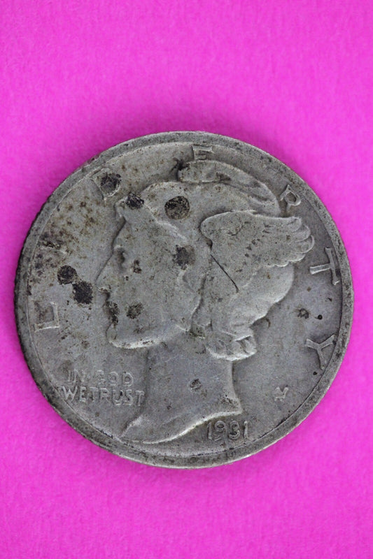1931 D Mercury Winged Liberty Dime Semi Key Date Exact Same Coin In Pics 51