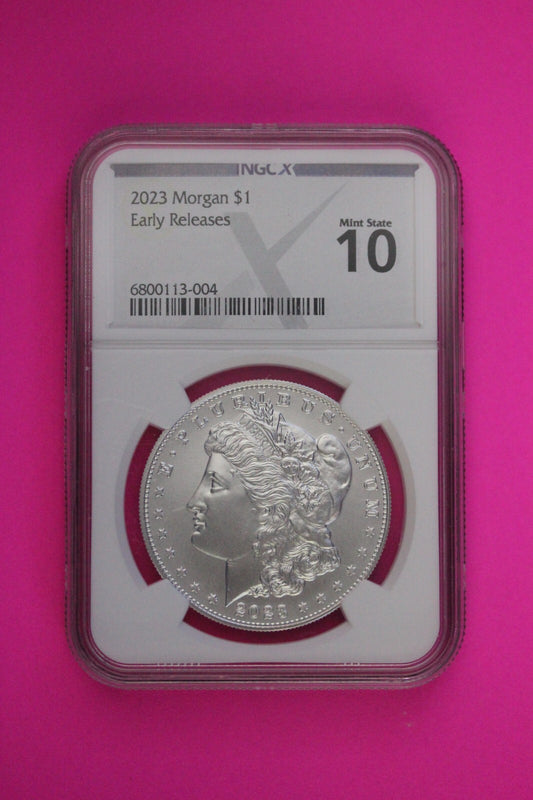 2023 10 (MS 70) Morgan Silver Dollar NGC Graded Certified Authentic Slab 99