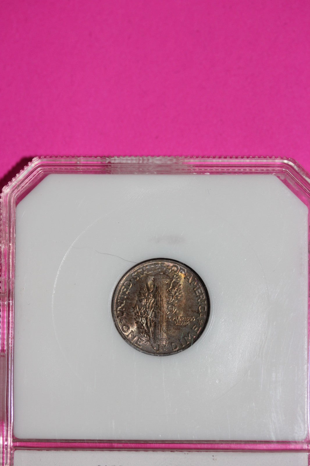 Toned High Grade BU 1945 P Mercury Dime Guaranteed Authentic & Genuine Slab 1338