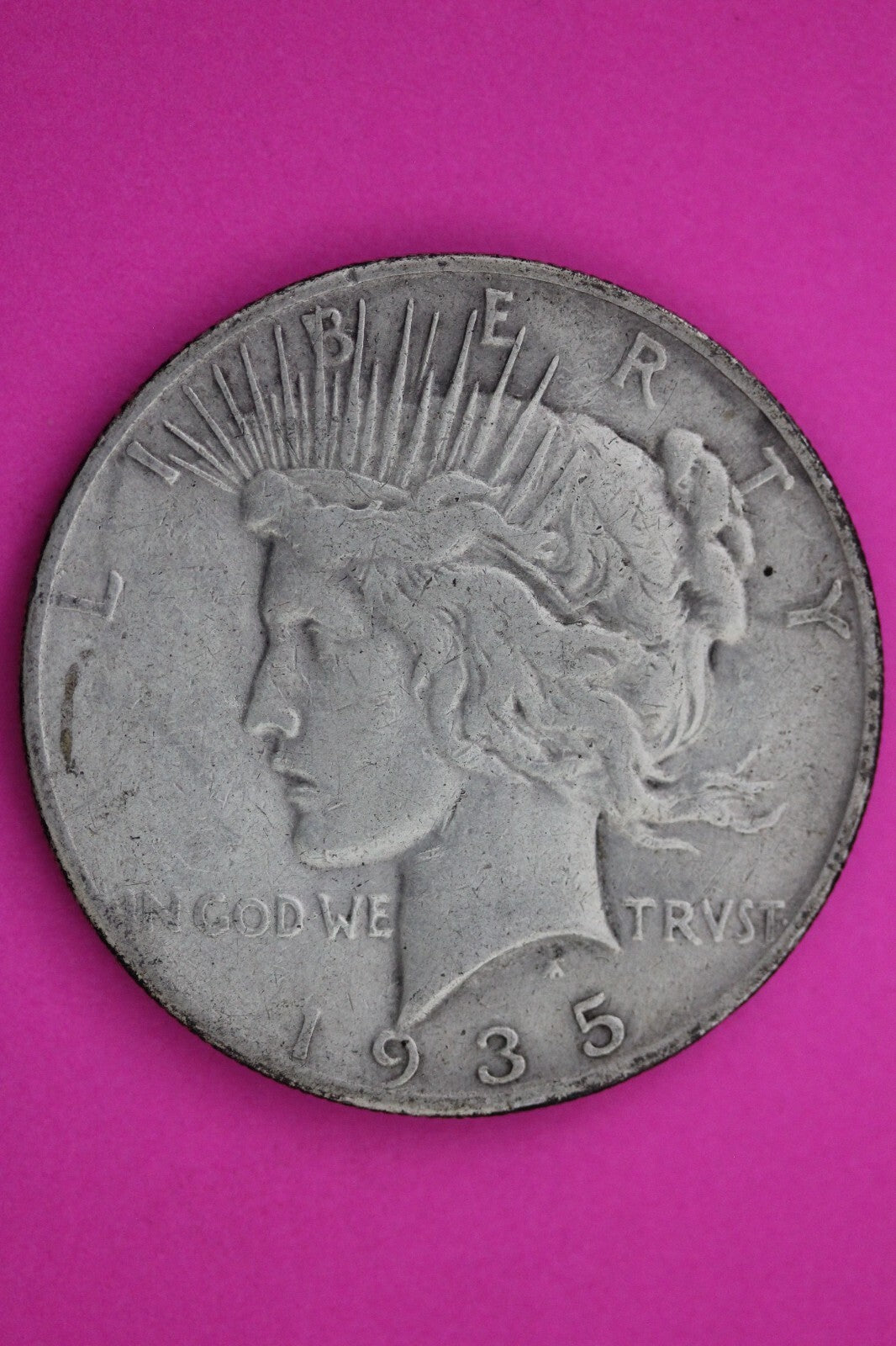 1935 S Liberty Peace Silver Dollar Rare Key Date Coin Guaranteed Authentic  557N