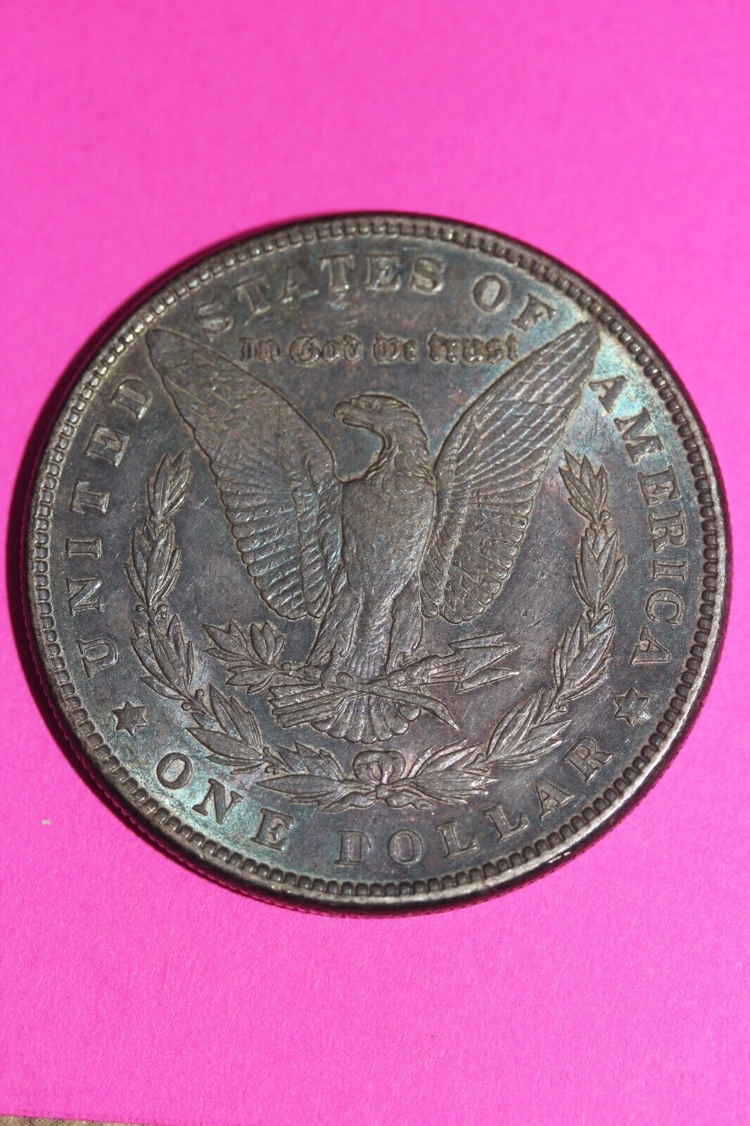 Rainbow Toned 1886 P Liberty Morgan Silver Dollar Coin Guaranteed Authentic 106N