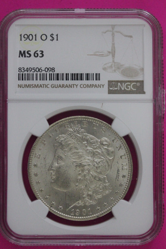 1901 O MS 63 Liberty Morgan Silver Dollar NGC Certified Graded Authentic 699