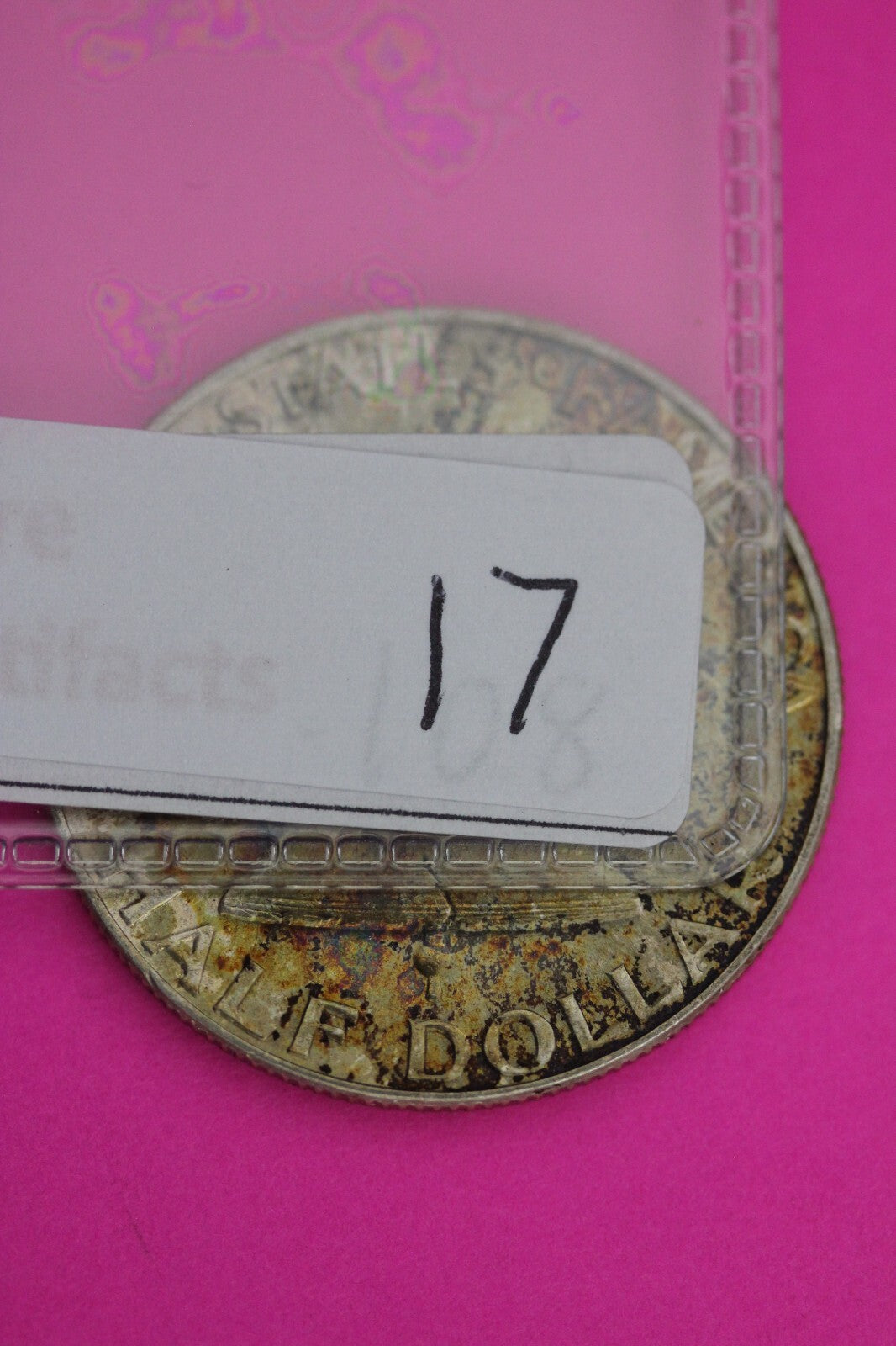 High Grade Toned 1950 D Ben Franklin Silver Half Dollar Exact Coin Shown 17