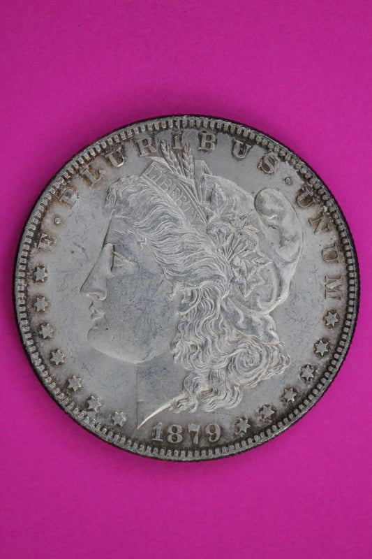 High Grade 1879 P Morgan Liberty Silver Dollar Guaranteed Authentic Coin 1819